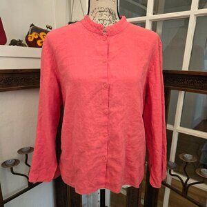 Eileen Fisher 100% Linen Blouse, Sz L